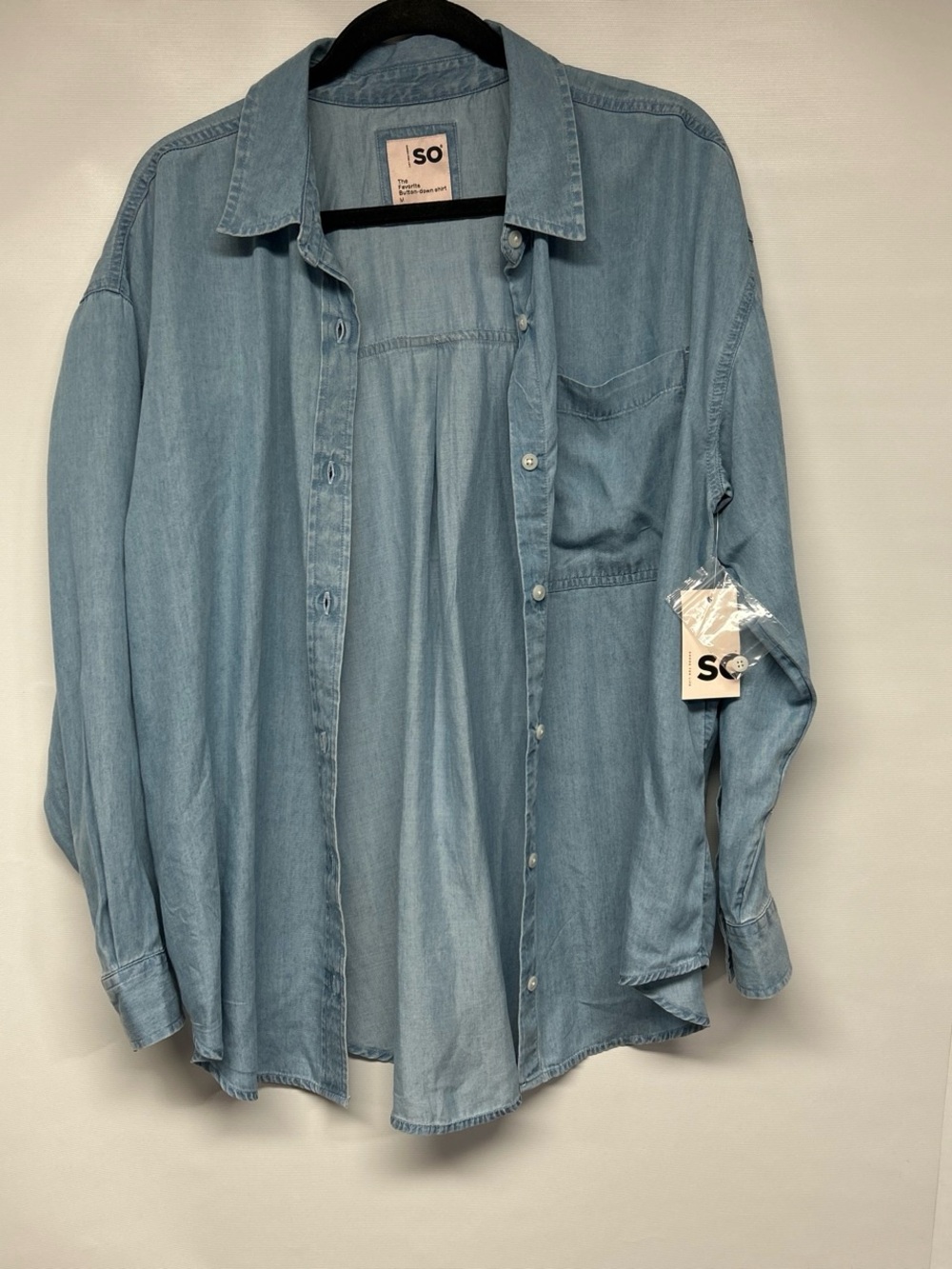 SO Light Blue Chambray Button-Down Shirt